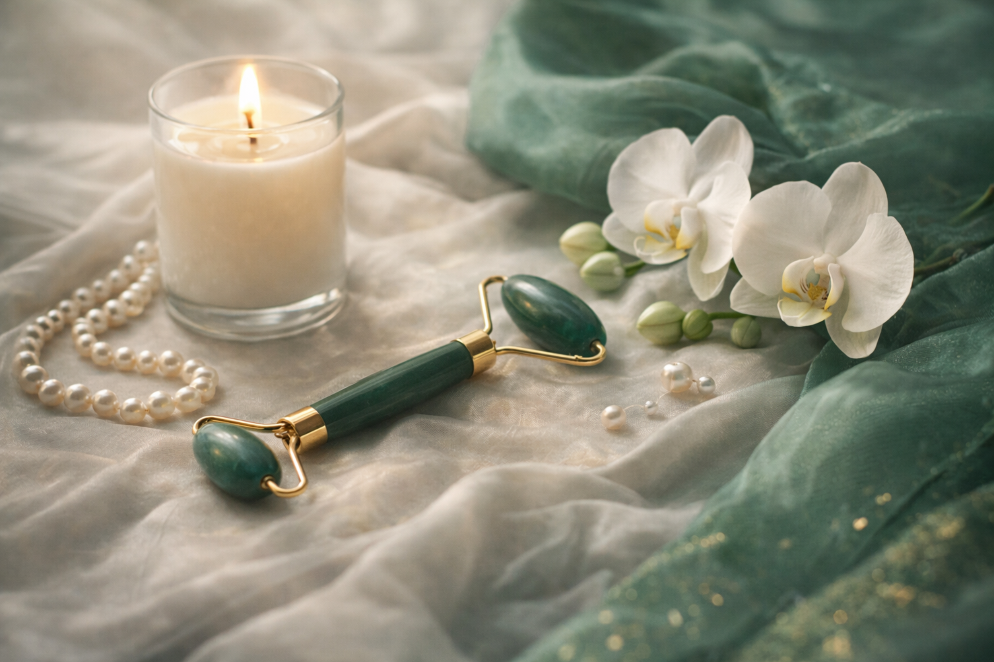 Elegant botanical imagery representing Botox treatment